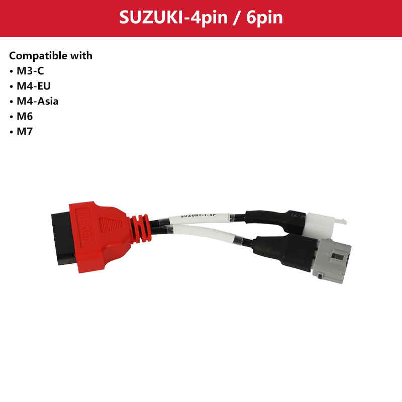 FXTUL SUZUKI-4pin/ 6pin Cables for M3-C/M4-EU/M4-Asia/ M7 Motorcycle Diagnostic Tool