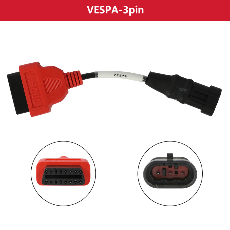 FXTUL VESPA 3PIN CABLE - M3-C/M4-Asia/M4-EU-M7 Motorcycle Diagnostic Tool