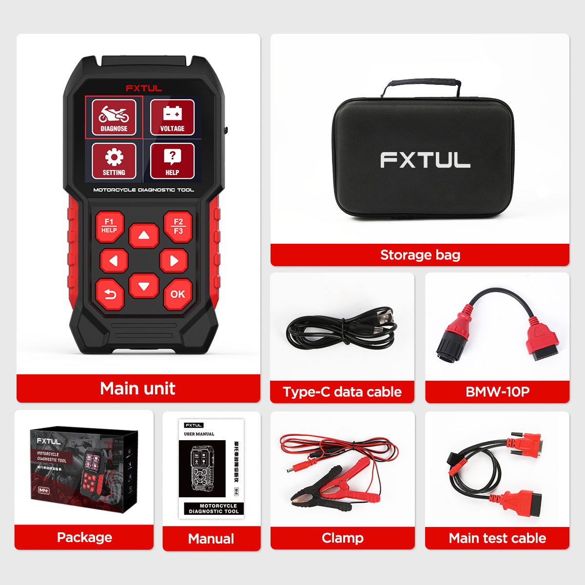 FXTUL M4-BMW Motorcycle Scanner Advanced Diagnostic Tool