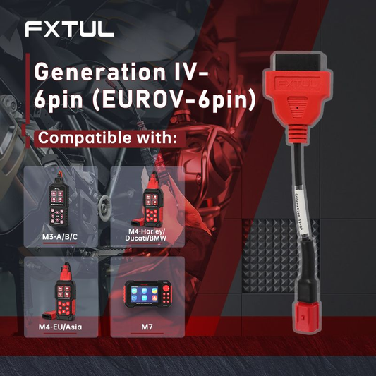 FXTUL Generation IV- 6pin (EUROV-6pin) M3/M4/M7 Motorcycle Diagnostic Tool