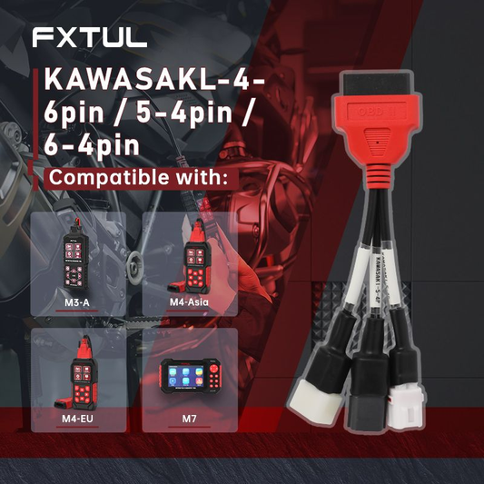 FXTUL KAWASAKL-4- 6pin/5-4pin/ 6-4pin M3-A/M4-EU/M4-Asia/M7 Motorcycle Diagnostic Tool
