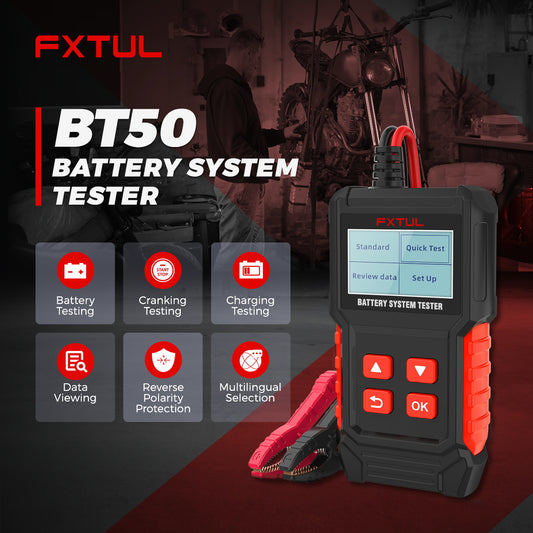 FXTUL BT50 Motorcycle & Car Battery Tester