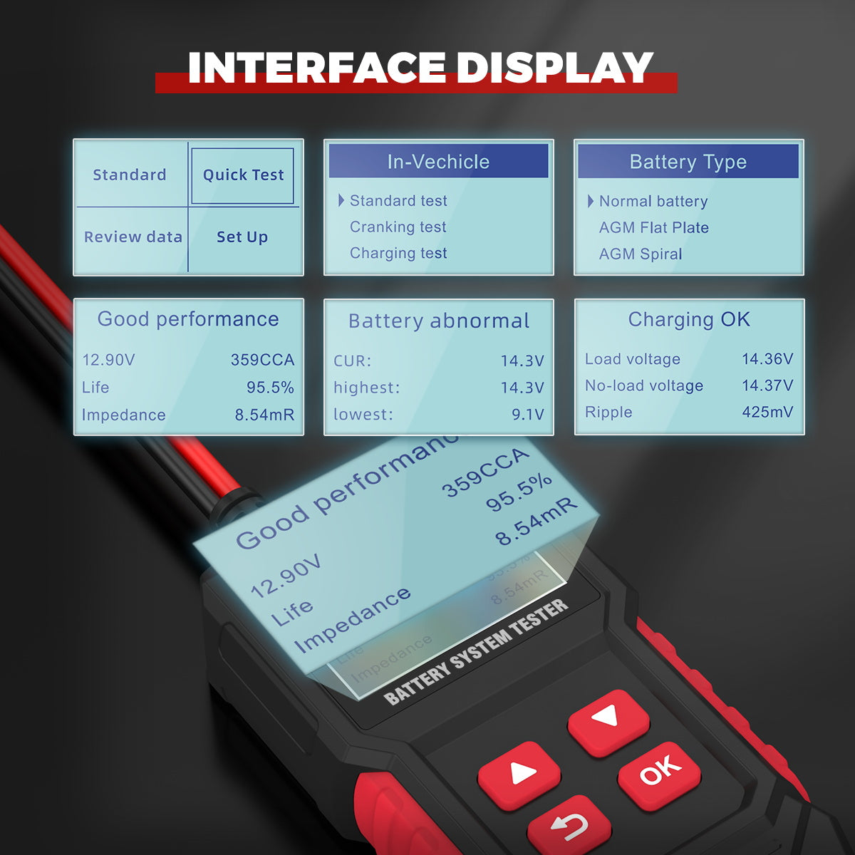 FXTUL BT50 Motorcycle & Car Battery Tester
