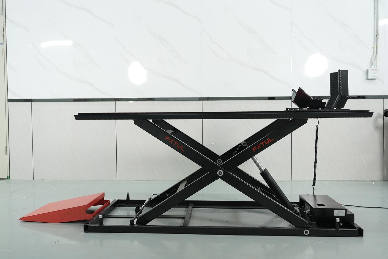 FXTUL Motorcycle Lift TLM350/ TLM700/ TLM900 For Large Displacement Motorcycles, re-tuning vehicles, ultra-slim design