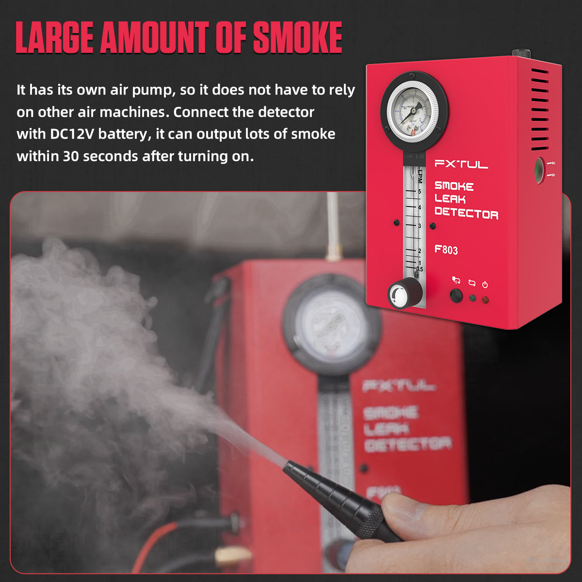 leak detector smoke machine