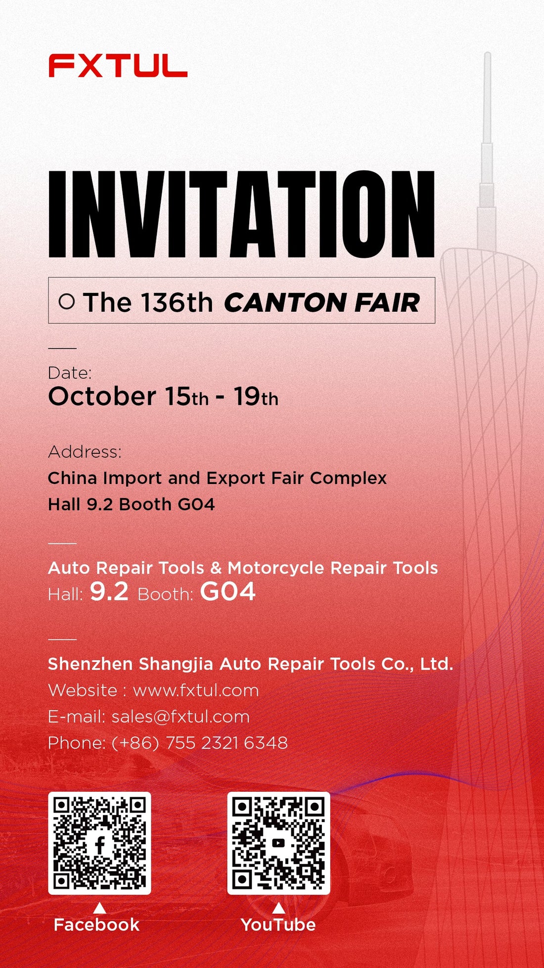 Fxtul invite you to visit our booth at the 136th Canton Fair