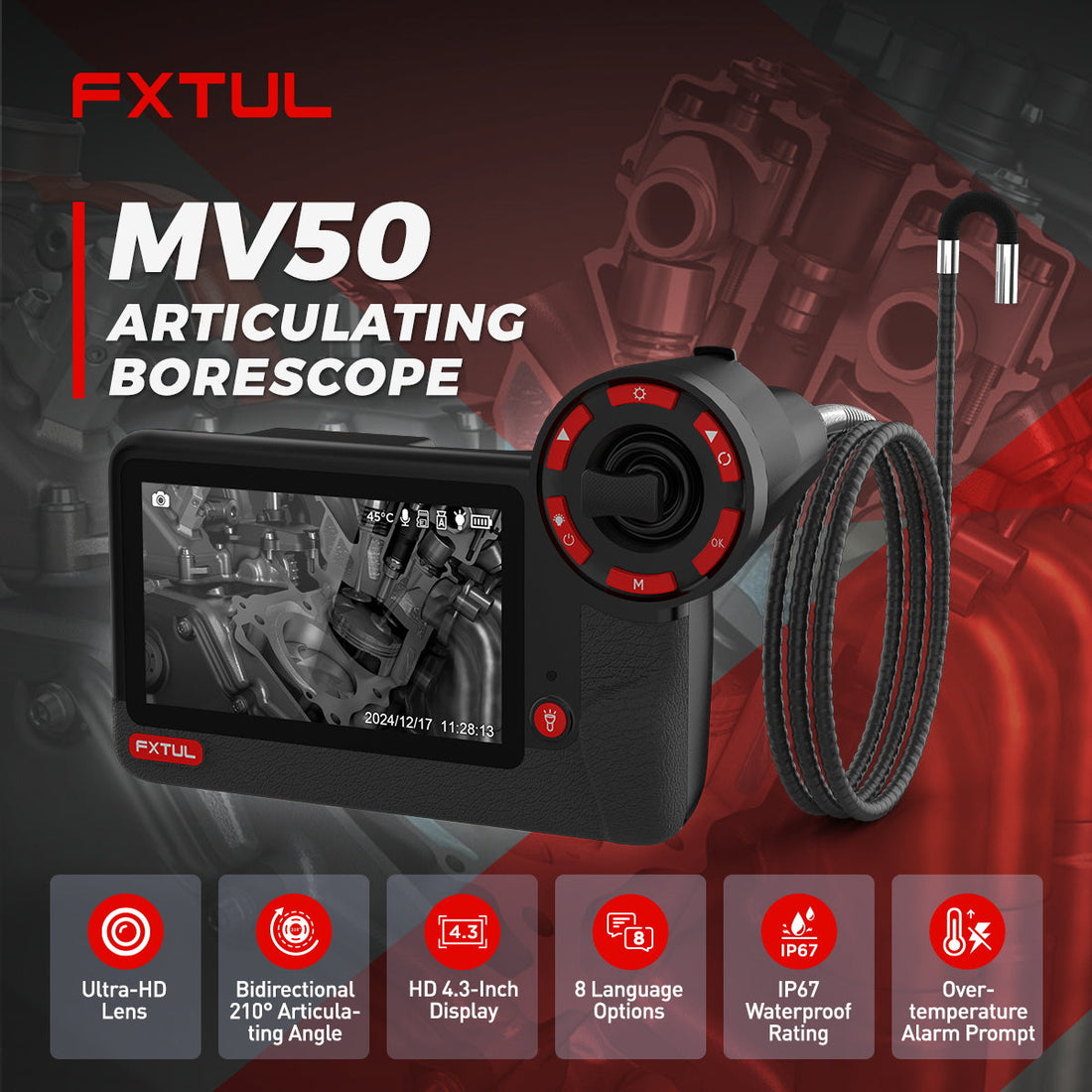 Is an endoscope required for motorcycle maintenance?