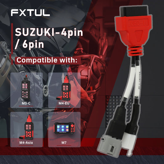 FXTUL SUZUKI-4pin/ 6pin Cables for M3-C/M4-EU/M4-Asia/ M7 Motorcycle Diagnostic Tool