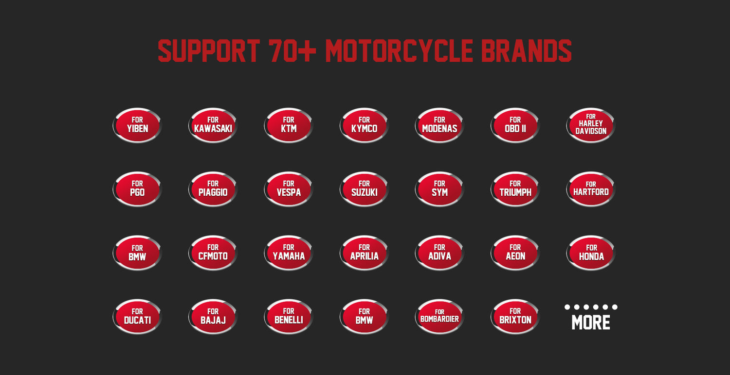 Fxtul can support the brands of motorcycles