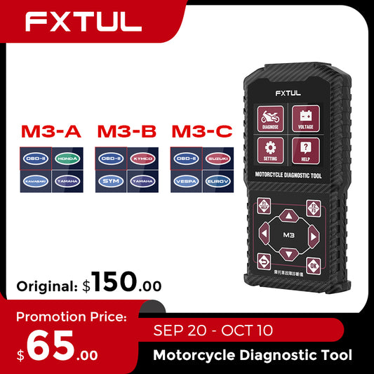 FXTUL M3 Motorcycle Diagnostic Tool OBD2 Code Reader Scan Tool For Honda Yamaha Motorcycle