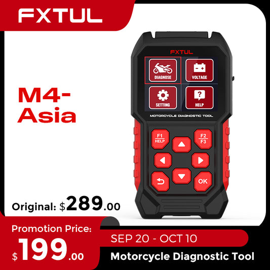 FXTUL M4-Asia Motorcycle Diagnostic Tool OBD2 Code Reader Scan Tool For HONDA YAMAHA KAWASAKI SYM KYMCO SUZUKI VESPA KTM PGO BENELLI