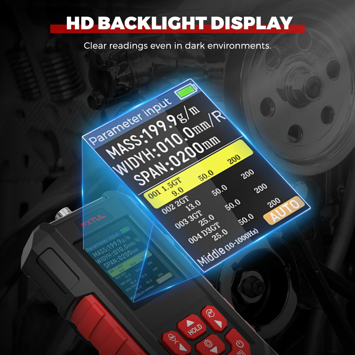 FXTUL Sonic Belt Tension Tester V Belt Tension Gauge