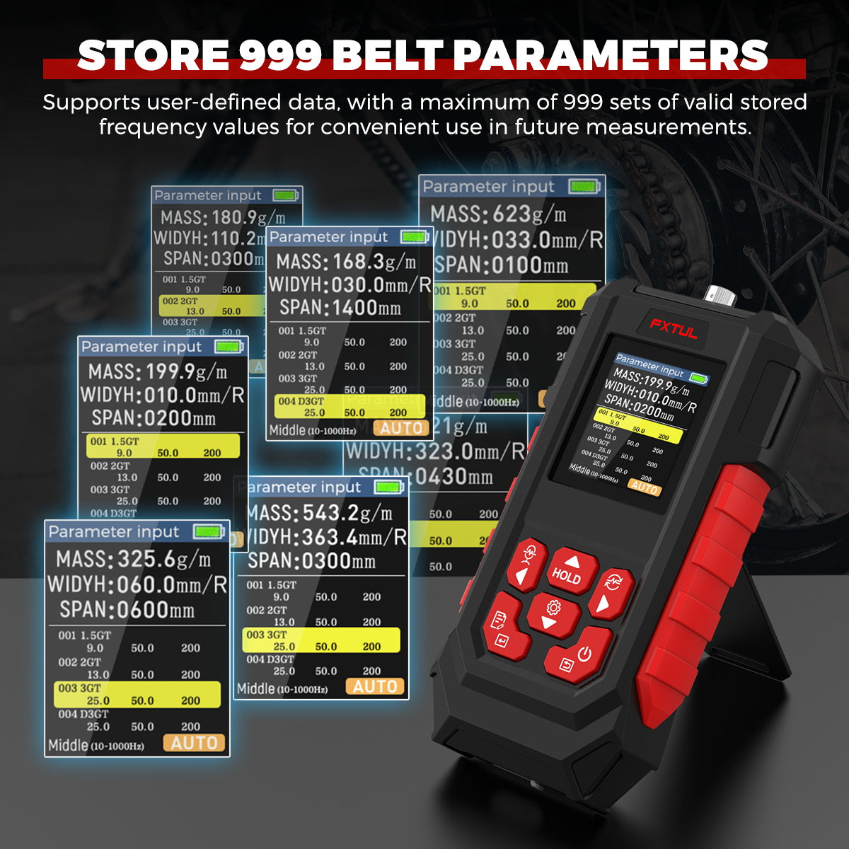 FXTUL Sonic Belt Tension Tester V Belt Tension Gauge