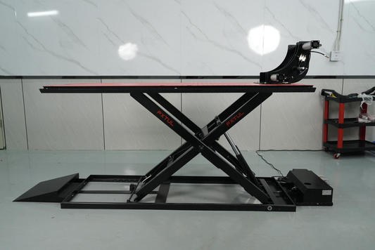FXTUL Motorcycle Lift TLM350/ TLM700/ TLM900 For Large Displacement Motorcycles, re-tuning vehicles, ultra-slim design