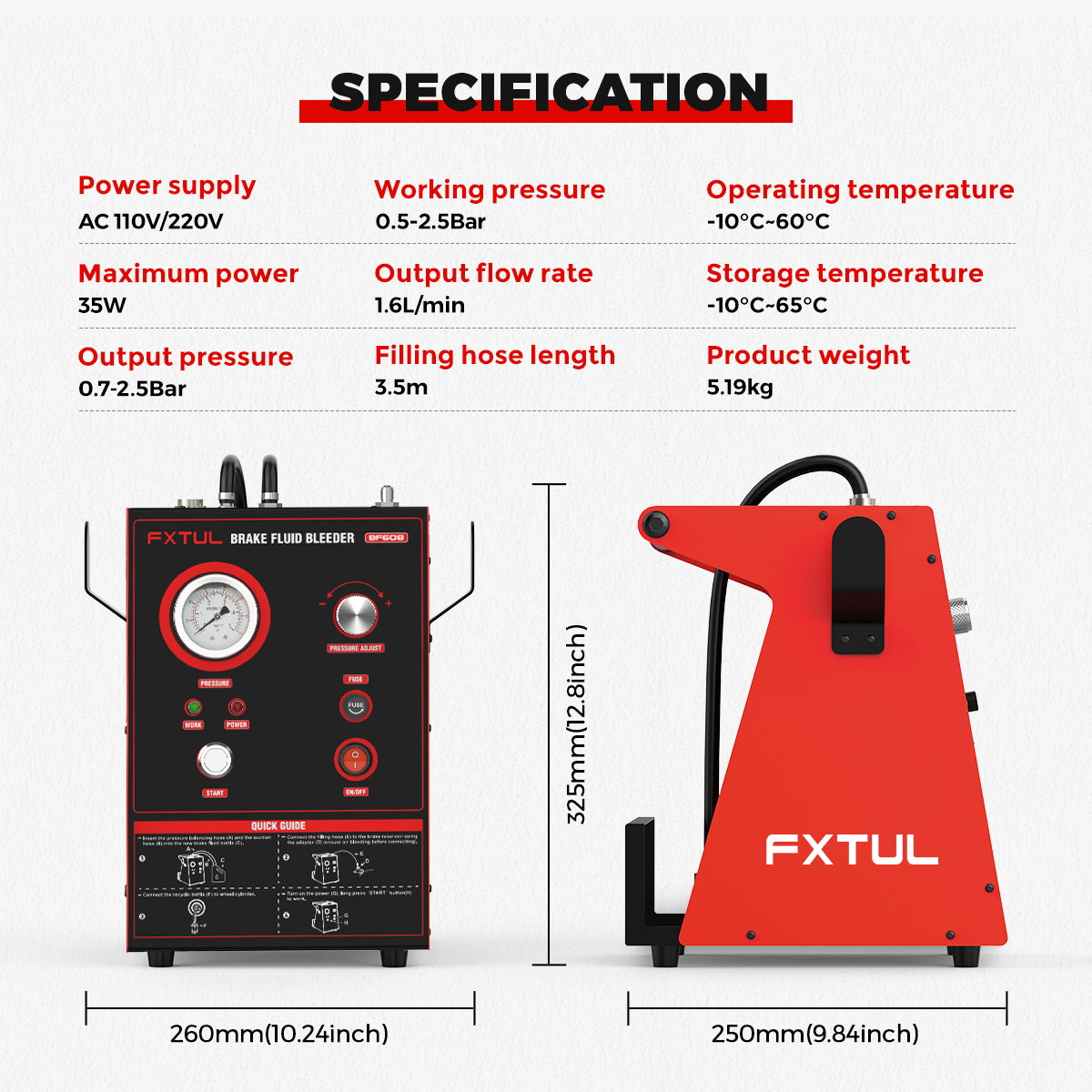 FXTUL BF 608 Motorcycle Brake Fluid Changer