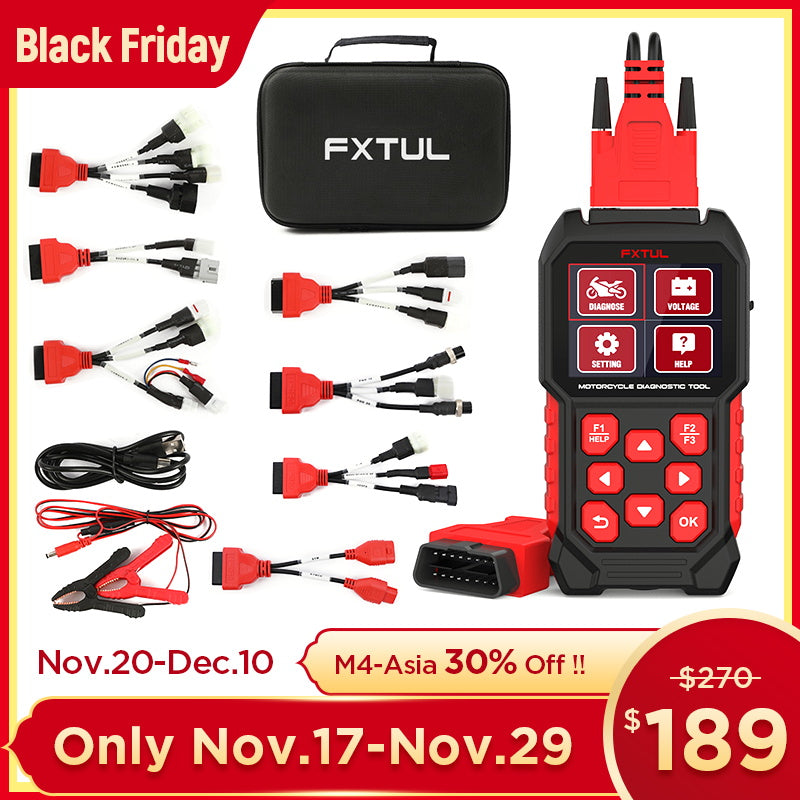 FXTUL M4 Motorcycle Scanner OBD2 Code Reader Scan Tool For HONDA YAMAHA KAWASAKI SYM KYMCO SUZUKI VESPA KTM PGO BENELLI