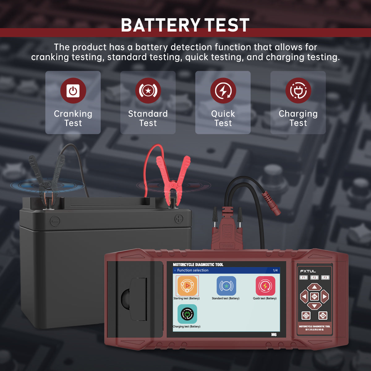 Motorcycle battery detection