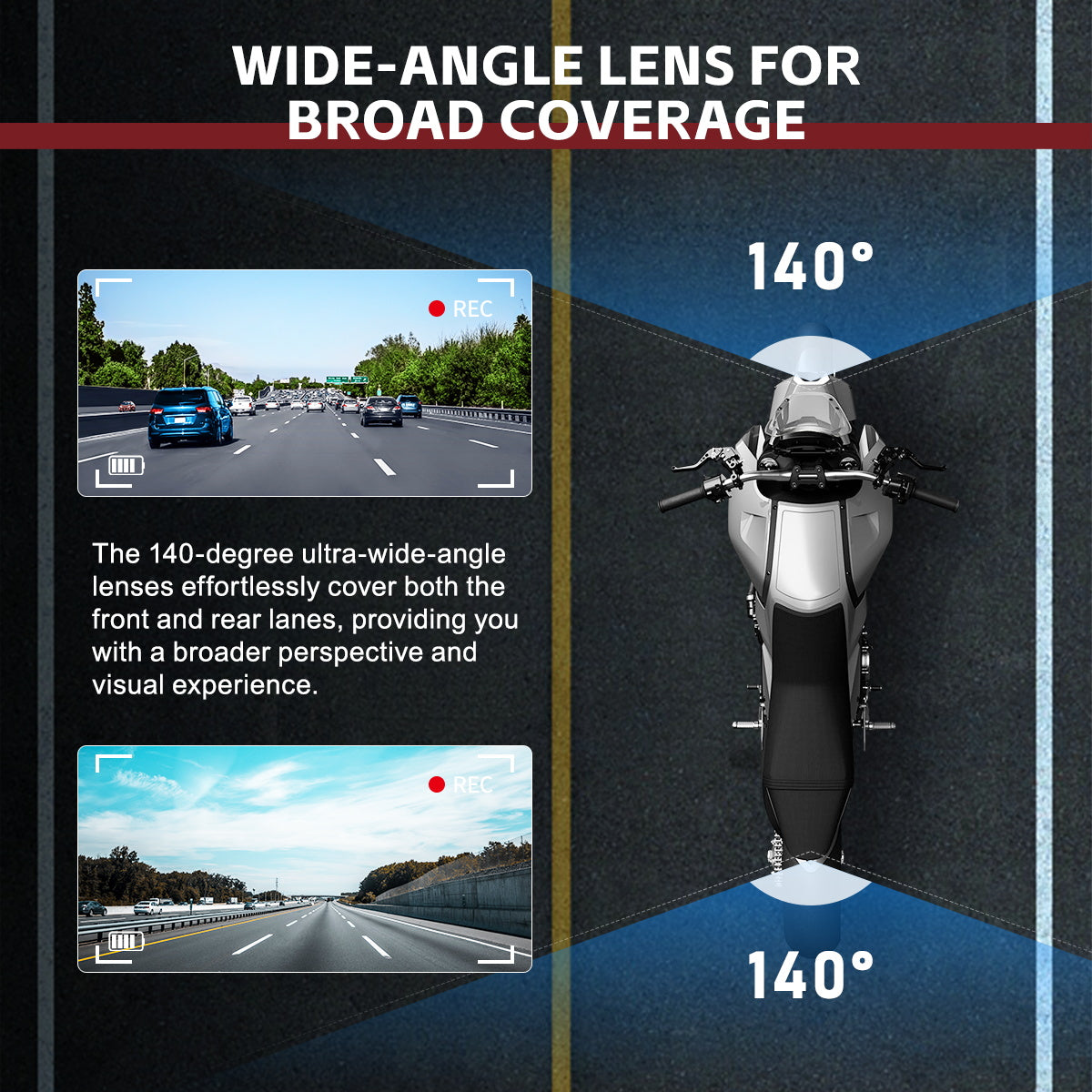 FXTUL F8-B Motorcycle DASH CAM & HUD Gauge