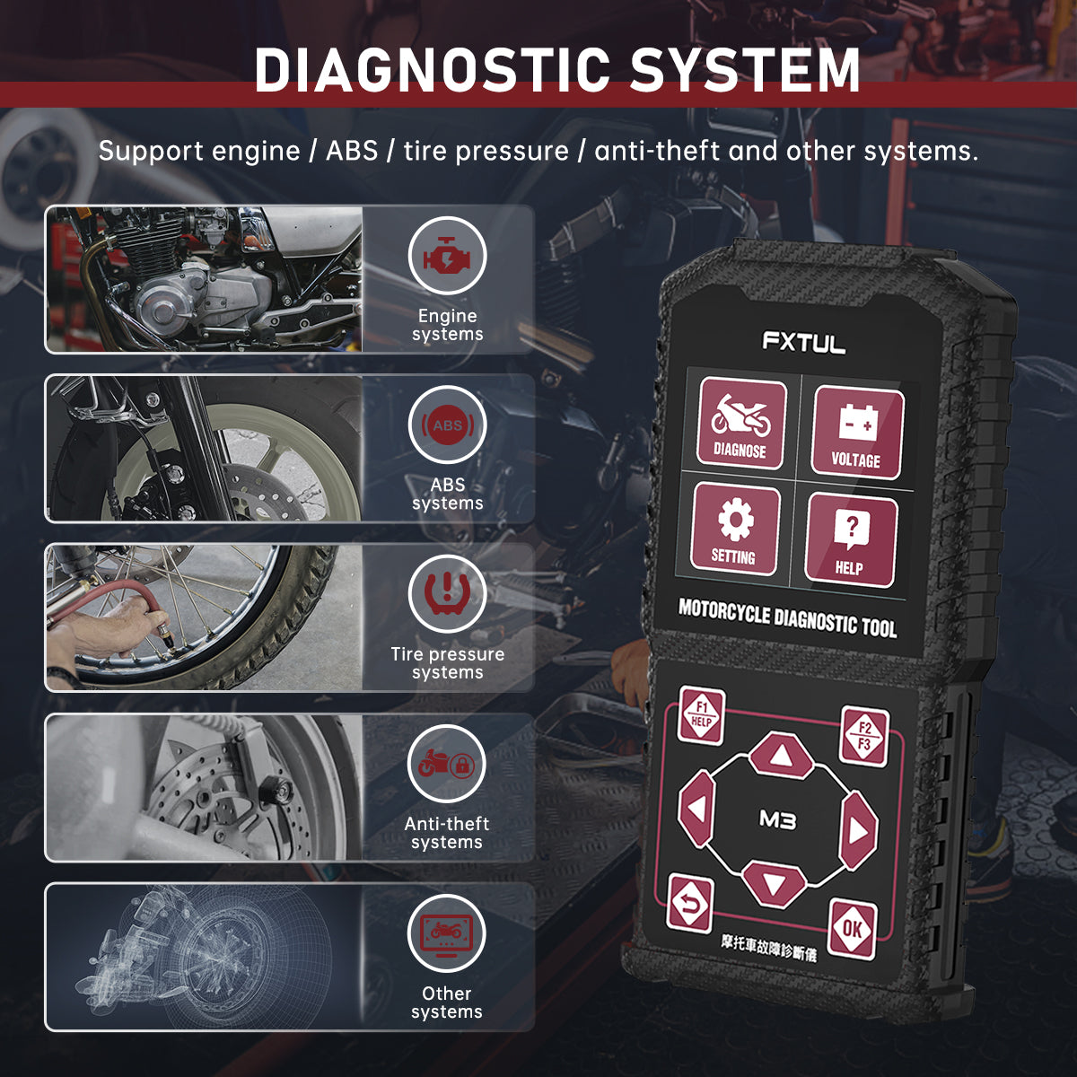 FXTUL M3 motorcycle obd tool