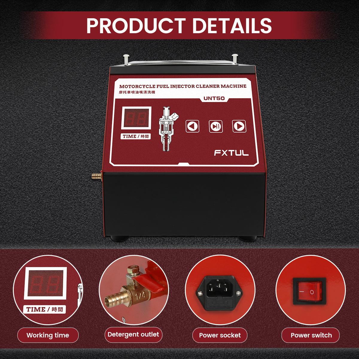 FXTUL Ultrasonic fuel injector cleaning machine